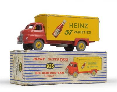 Lot 241 - A Boxed Dinky Supertoys 'Heinz' Big Bedford Sauce Bottle Van No.923, with red cab and chassis,...