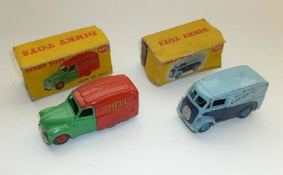 Lot 246 - Two Boxed Dinky Advertising Vans - Morris 'Capstan' Van No.465 & Austin 'Shell' Van No.470,...