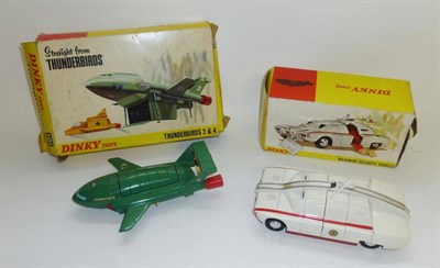 Lot 260 - Two Boxed Dinky Gerry Anderson's Vehicles - Thunderbirds 2 & 4 No.101, with inner display...