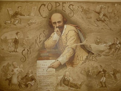 Lot 274 - Four Original 19th Century Cope's Cigarettes Comic Advertising Prints - Copes Cryptogramic Card...