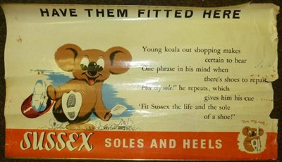 Lot 281 - A Large Collection of Shoe and Shoe Polish Advertising Showcards and Posters, some pictorials,...