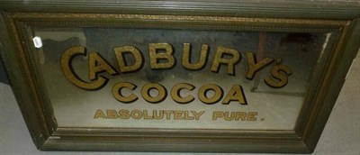 Lot 282 - A 'Cadbury's Cocoa Absolutely Pure' Advertising Mirror, with gilt lettering, in a green and...