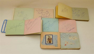 Lot 306 - Five Autograph Albums, containing a large collection of signatures of entertainers and other...