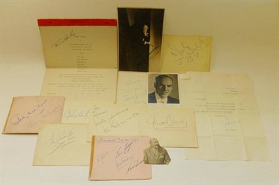 Lot 307 - Mixed Autographed Material, including a signed Tommy Handley script for 'It's That Man Again', four