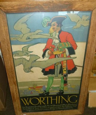 Lot 325 - Four Large Framed Pictorial Advertising Posters for the London, Brighton and South Coast...