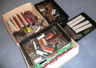 Lot 17 - A Collection of Playworn Hornby Dublo Trains and Accessories, including 'Bristol Castle' locomotive