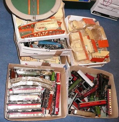 Lot 18 - A Collection of Playworn Hornby Dublo Trains & Accessories, including 'Sir Nigel Gresley'...