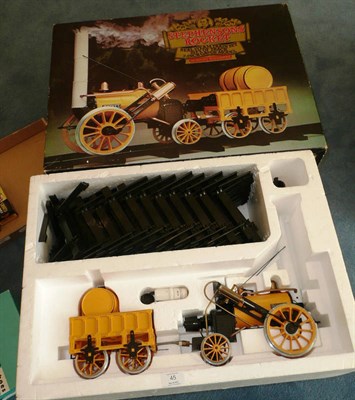 Lot 45 - A Boxed Hornby 3 1/2inch Gauge Live Steam Stephenson's Rocket Train Set, containing train and track