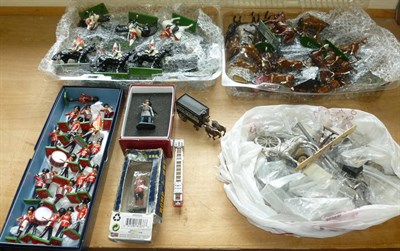 Lot 131 - A Large Collection of Britains and Other White Metal Figures and Accessories, including British and