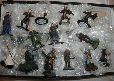 Lot 139 - A Collection of NLP White Metal Lord of the Rings Action Figures, with painted decoration, the...