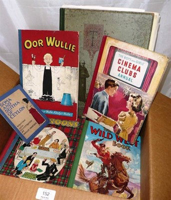 Lot 152 - A Collection of Children's Books and Annuals, including 1958 Broons, 1959 Oor Wullie, The...