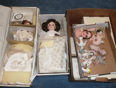 Lot 177 - A Collection of Dolls, including Franklin Mint Diana Princess of Wales Doll, Gibson Girl Bride Doll