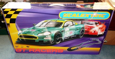 Lot 180 - A Boxed Scalextric GT Racers Electronic Racing Set, containing Aston Martin DBR9 and Dodge Viper