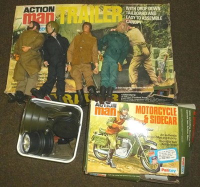 Lot 194 - A Collection of Action Men and Accessories, including four Action Men with real hair, boxed...