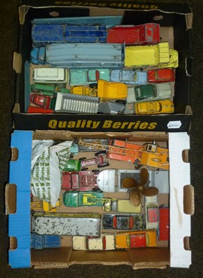 Lot 213 - A Large Collection of Playworn Diecast Vehicles, approximately two hundred models, makers...