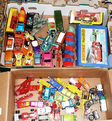 Lot 214 - A Collection of Diecast Vehicles, including a boxed Corgi Rover 3.5 No.338, playworn vehicles...