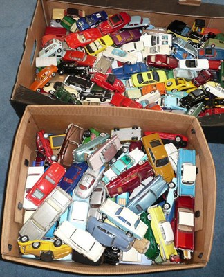 Lot 228 - A Large Collection of Diecast Cars, makers include Dinky, Corgi, Models of Yesteryear, Lledo,...