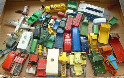 Lot 232 - A Collection of Playworn Diecast Commercial Vehicles, makers include Dinky, Corgi and Matchbox,...