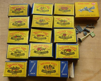 Lot 237 - Thirteen Boxed Matchbox 1-75 Series Vehicles - No.1 Road Roller, No.2 Muir Hill Dumper x 2,...