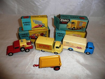 Lot 250 - Three Boxed Corgi Commercial Vehicles - Karrier Bantam Lucozade Van No.411, Commer Walls...