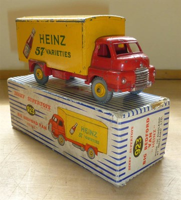 Lot 256 - A Boxed Dinky Supertoys Big Bedford 'Heinz' Van No.923, with red cab and chassis, yellow back...