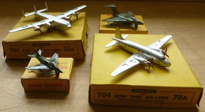 Lot 268 - Four Boxed Dinky Aircraft:- Avro 'York' Air Liner No.70A; Viking Air Liner No.70C in Avro...