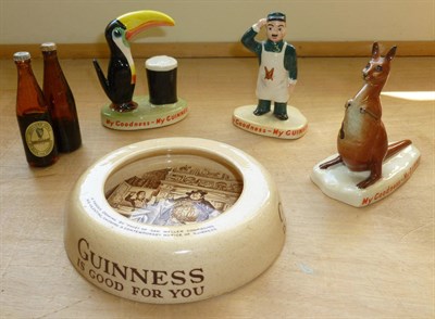 Lot 288 - Three Carltonware Guinness Gilray Advertising Figures - Zoo Keeper, Kangaroo and Toucan with...