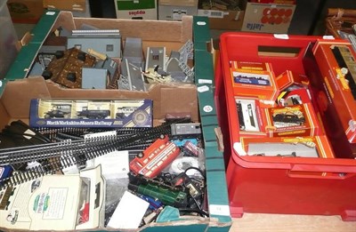 Lot 14 - A Collection of Hornby 'OO' Gauge Trains and Accessories, mainly boxed, including 'Mallard'...