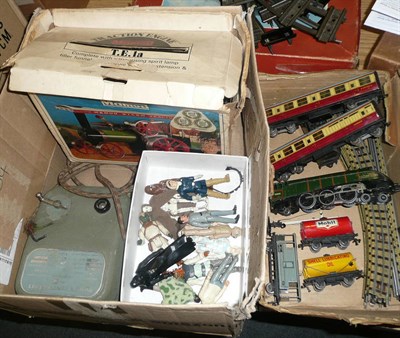 Lot 24 - Mixed Toys, comprising a boxed Mamod TE1a Steam Tractor, Hornby Dublo 3-rail 'Silver King'...