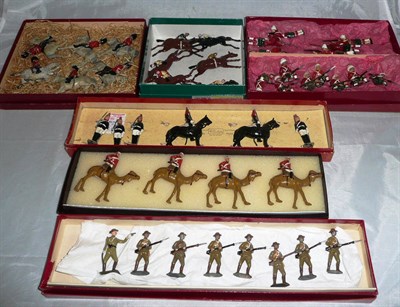 Lot 83 - Britains Hollowcast Lead Figures, comprising a boxed set of Lifeguards, four Camel Corps...