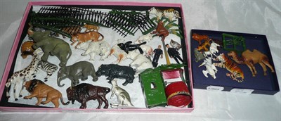 Lot 89 - A Collection of Taylor & Barrett Hollowcast Lead Zoo Animals and Accessories, including zoo...