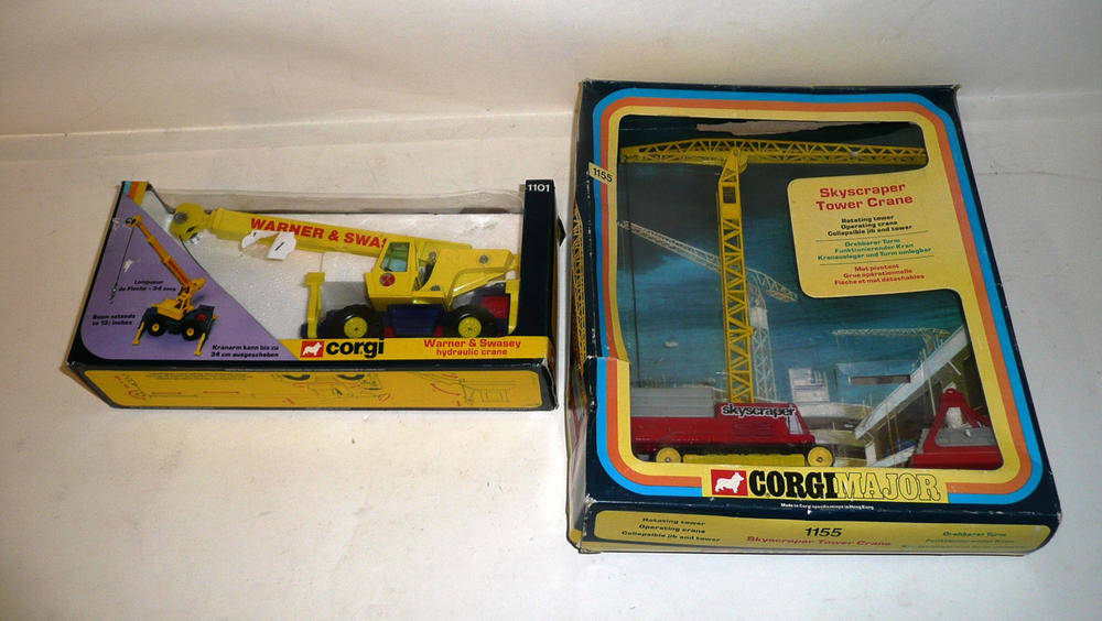 Lot 191 - Two Boxed Corgi Cranes - Skyscraper Tower Crane No.1155 and Warner & Swasey Hydraulic Crane No.1101