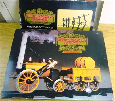 Lot 3 - A Boxed Hornby 3 1/2-Inch Gauge 'Stephenson's Rocket' Live Steam Train Set, together with a box...