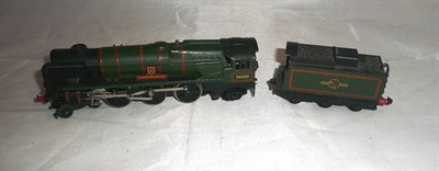 Lot 19 - A Hornby Dublo 2-Rail West Country Class 'Barnstable' Locomotive & Tender No.34005, in green BR...