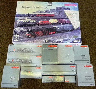 Lot 30 - A Collection of Boxed Marklin 'HO' Gauge Digital Trains & Accessories, including 'Premiumstart' Set