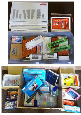 Lot 32 - A Collection of Boxed Marklin 'HO' Gauge Trains and Accessories, including Diesel Pantograph...
