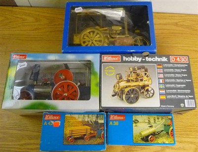 Lot 72 - Three Boxed Wilesco Live Steam Engines - D430 Steam Engine, D409 Steam Roller & D40MS Traction...