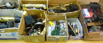 Lot 85 - A Large Collection of Steam Engine Parts & Accessories, including steam wagon parts, Rob Roy...