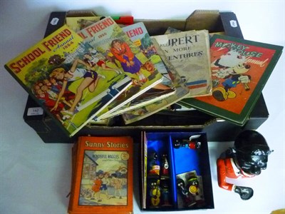 Lot 142 - Mixed Collectables, including 1948 Mickey Mouse, Rupert and other annuals, Sunny Stories...