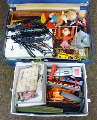 Lot 157 - Mixed Toys, including a boxed set of Jaques Picture Lotto, Mobo Tortoise, metal spinning top,...