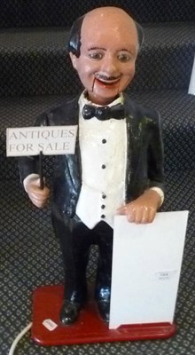 Lot 164 - A 20th Century Papier Mache Gentleman Automaton, wearing a diner suit of black tailcoat and...