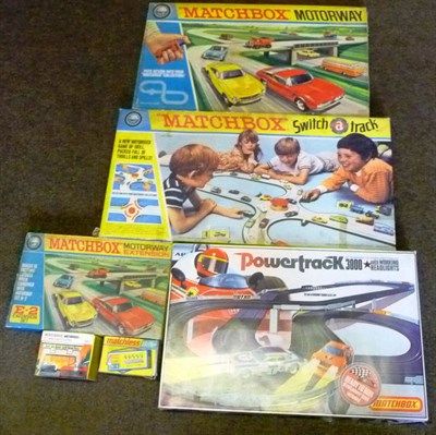 Lot 170 - Three Boxed Matchbox Roadways Sets - Motorised Motorway Set M2, Switch a Track Set M3 &...