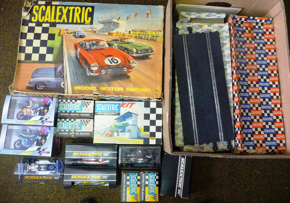 Lot 177 - A Collection of Boxed Scalextric, including Motor Racing Set No.55 with Ferrari 250 Berlinetta...