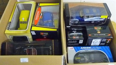 Lot 191 - Fifteen Boxed Large Scale Diecast Vehicles, makers include Norev, Burago, Minichamps, Motormax,...