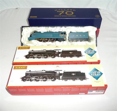 Lot 15 - Three Boxed Limited Edition Hornby 'OO' Gauge Electric Tender Locomotives:- Class A4 'Mallard'...