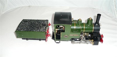 Lot 21 - A Roundhouse 45mm Gauge Live Steam 0-6-0 Tank Locomotive & Tender 'Lady Susan', in green and black