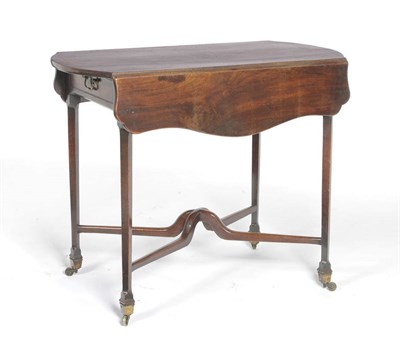 Lot 1507 - A George III Mahogany Pembroke Table, Circa 1780, the serpentine shaped top with two hinged...