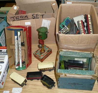 Lot 34 - A Collection of Hornby 'O' and 'OO' Gauge Trains and Accessories, including a boxed Hornby...