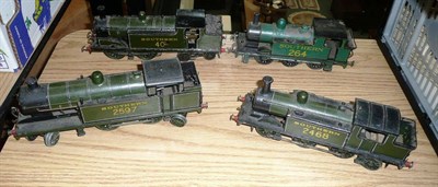 Lot 39 - Four Scratch or Kit Built 'O' Gauge Electric Locomotives, all in 'Southern' green livery,...