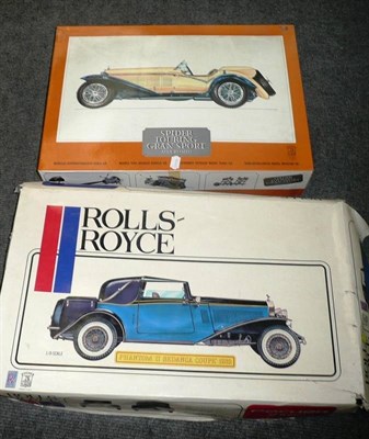 Lot 66 - Two Boxed Unmade 1/8 Scale Plastic Model Kits of Cars by Pocher - Spider Touring Grand Sport...